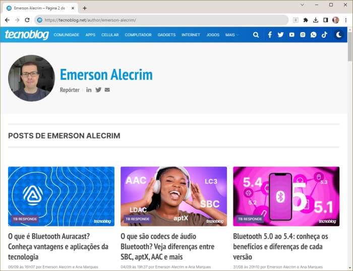 Emerson Alecrim no Tecnoblog